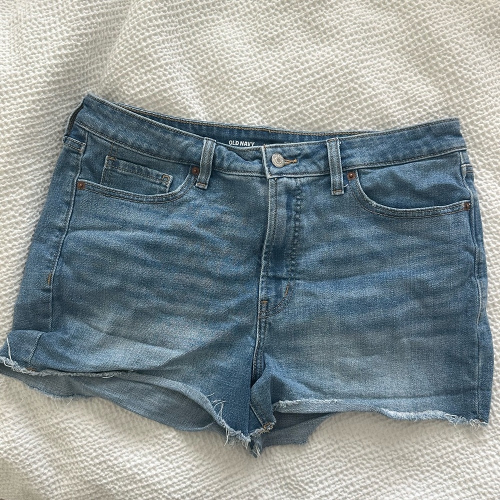 old navy high rise og straight shorts